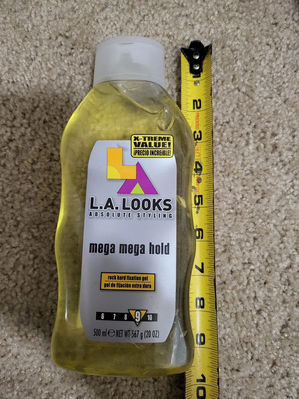 L.A. Looks Mega Mega Hold 9 Hair Gel 20 oz Older Formula